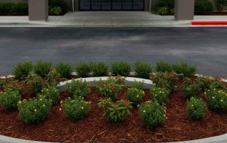 Flower Bed at Hotel Entrance
